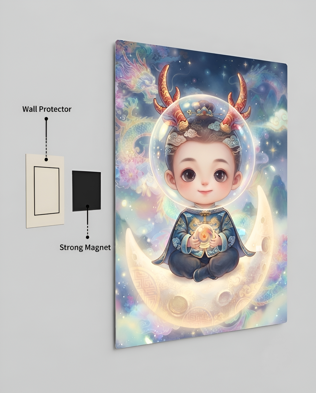 Mystic Moon Realm Art Print Metal Poster