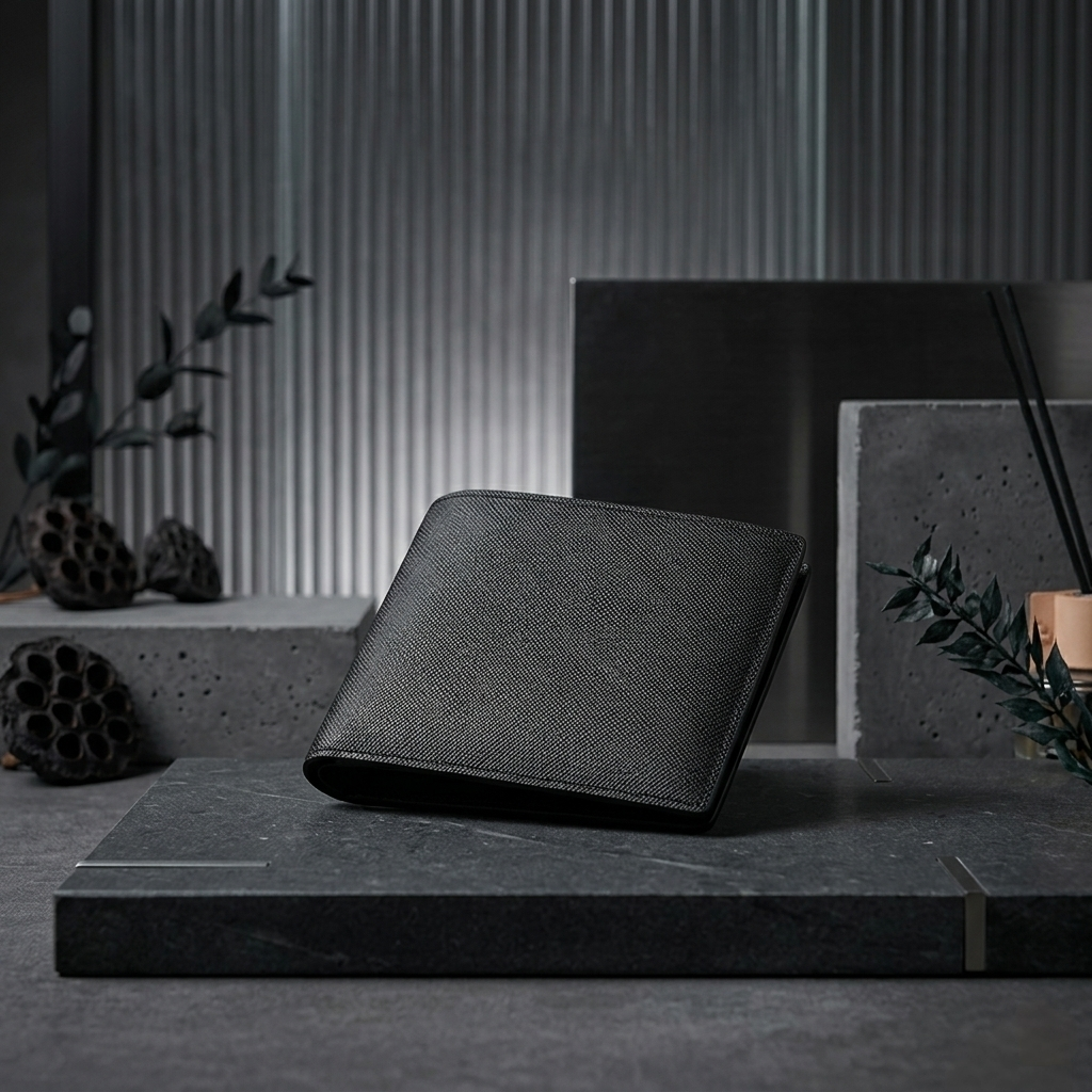 PourHide Leather Bifold Wallet - Italian Saffiano Calfskin