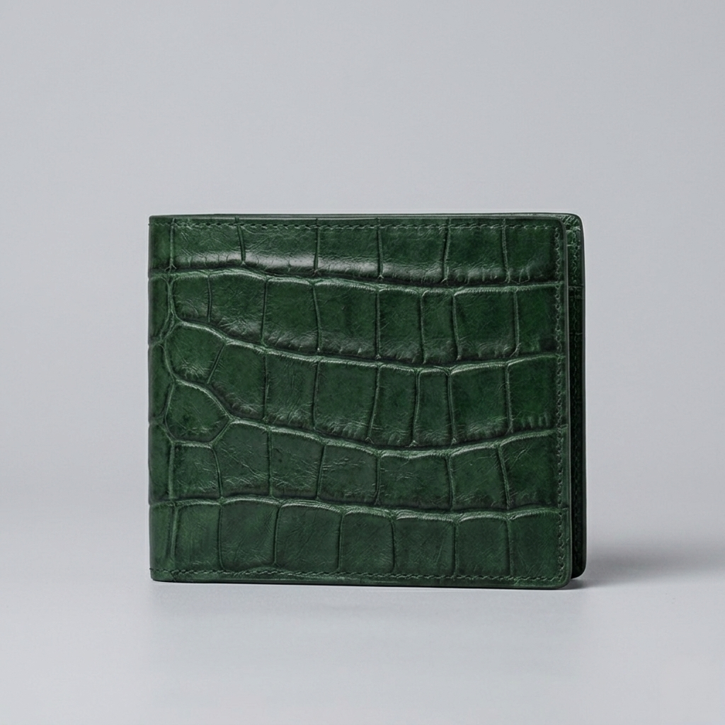 PourHide Wallet - Top Grain Crocodile Pattern Calfskin from Italy