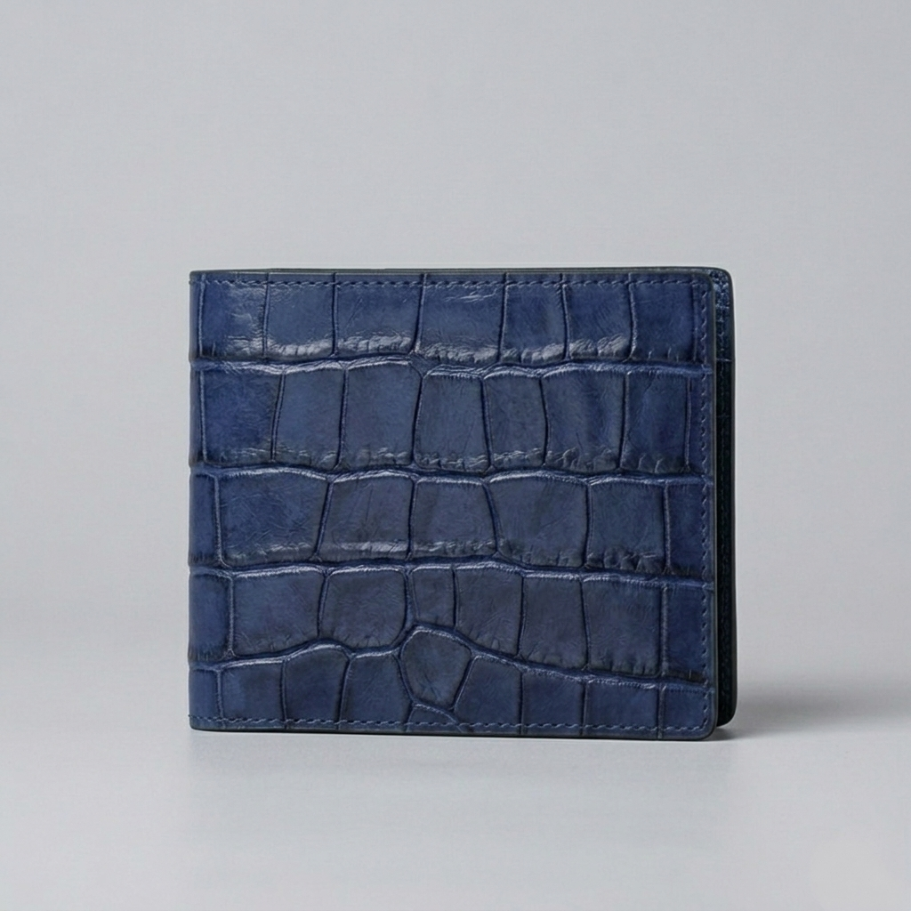 PourHide Wallet - Top Grain Crocodile Pattern Calfskin from Italy