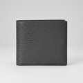 PourHide Grey Bi-fold Wallet - Top Grain Cow Leather with Lizard Pattern