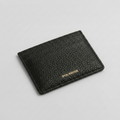 PourHide Black Card Case - Top Grain Pebble Leather