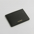 PourHide Black Card Case - Italian Saffiano Leather Calfskin