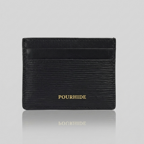PourHide Black Card Holder - EPI Leather