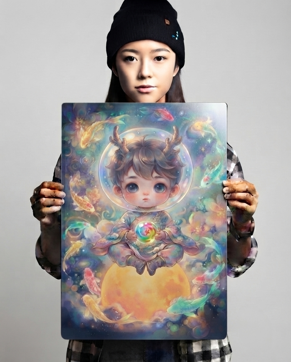 Celestial Dreamer Art Print Metal Poster