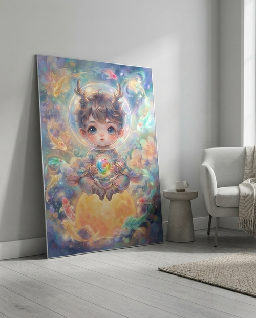 Celestial Dreamer Art Print Metal Poster