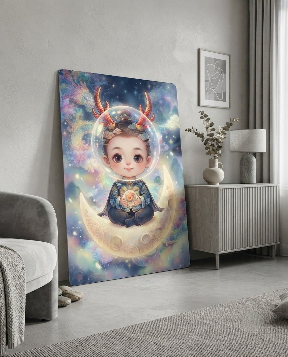 Mystic Moon Realm Art Print Metal Poster