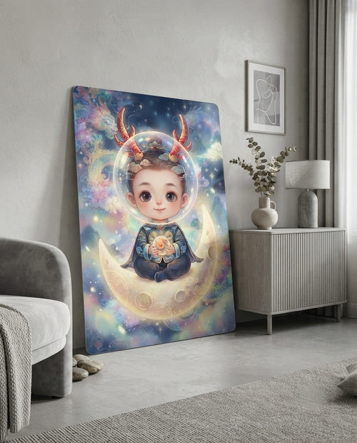 Mystic Moon Realm Art Print Metal Poster