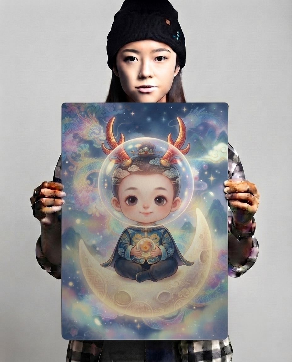Mystic Moon Realm Art Print Metal Poster