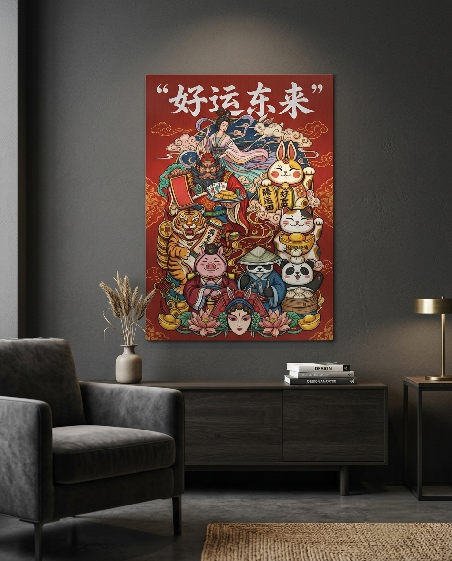 God of Wealth & Myths Metal Poster