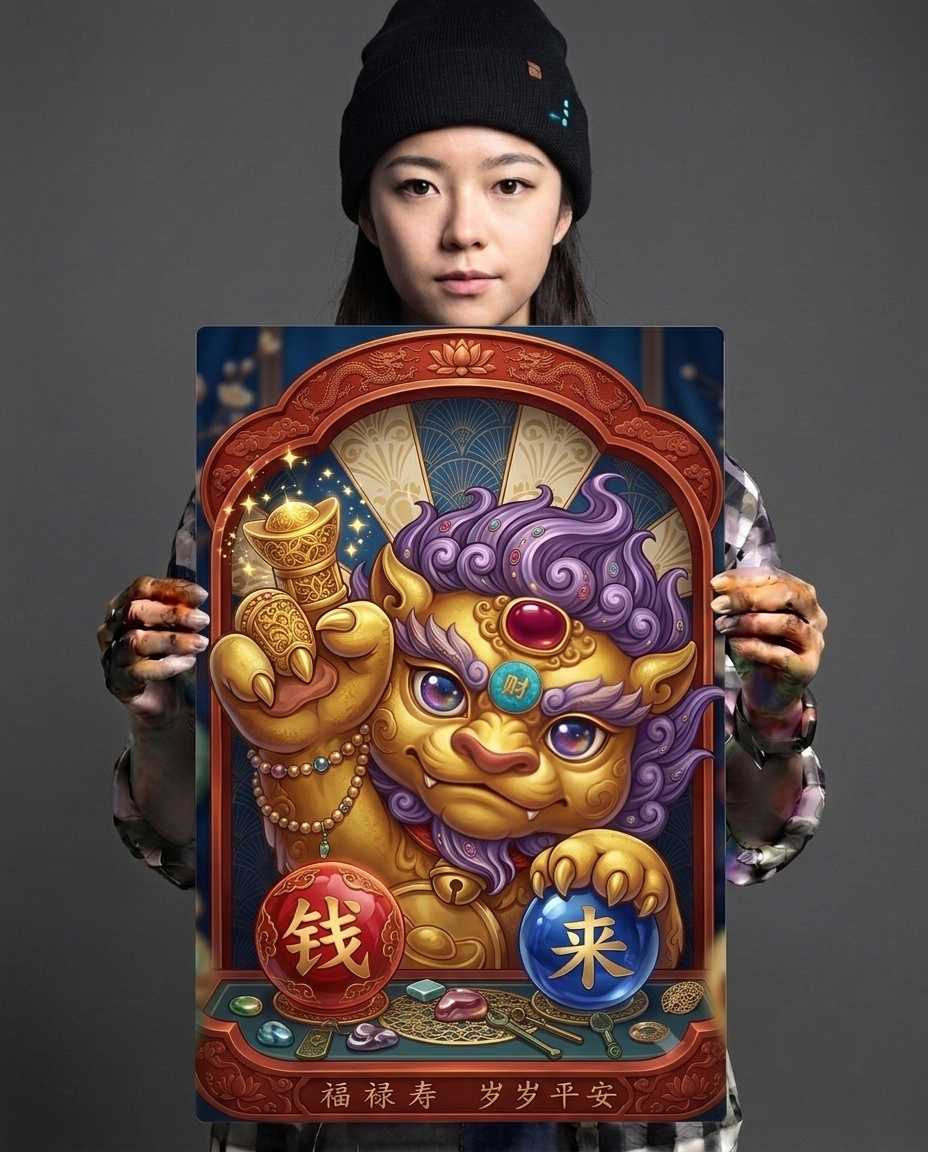 Money Magnet Mythical Beast Metal Poster