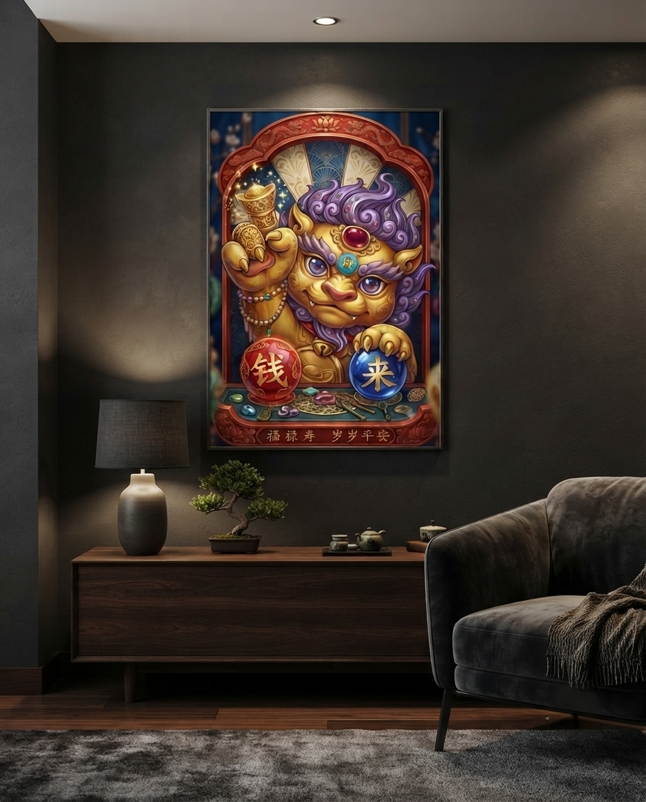 Money Magnet Mythical Beast Metal Poster
