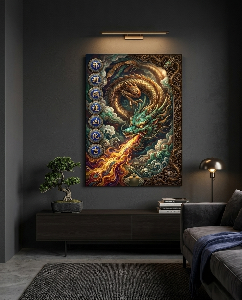 The Cosmic Shield of Fortune Metal Print Poster