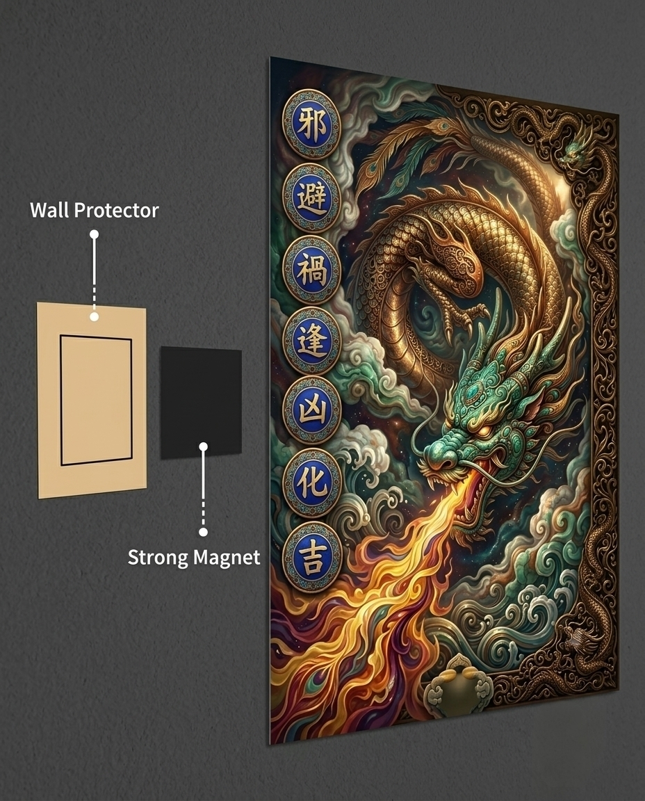 The Cosmic Shield of Fortune Metal Print Poster