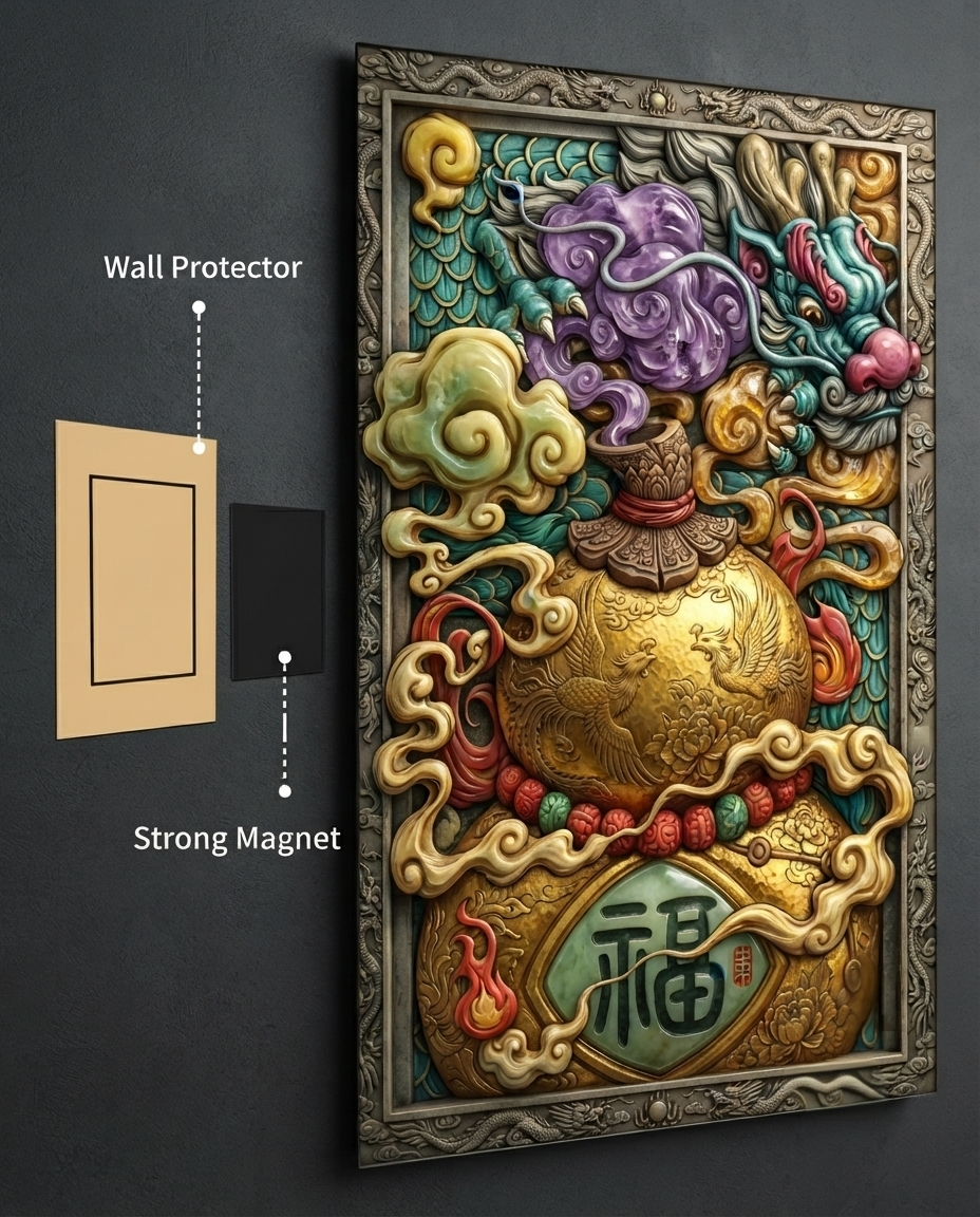 The Dragon's Hulu Blessing Metal Print Poster