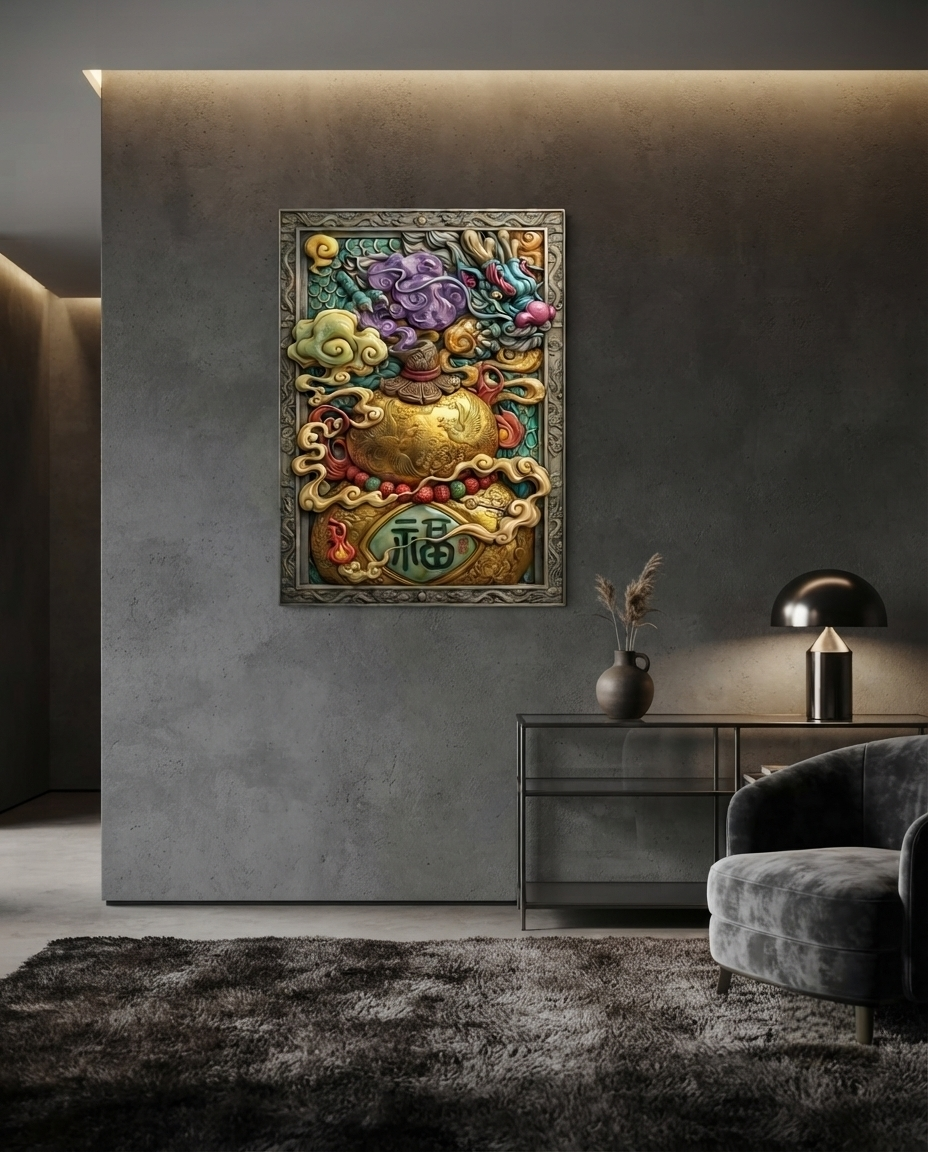 The Dragon's Hulu Blessing Metal Print Poster