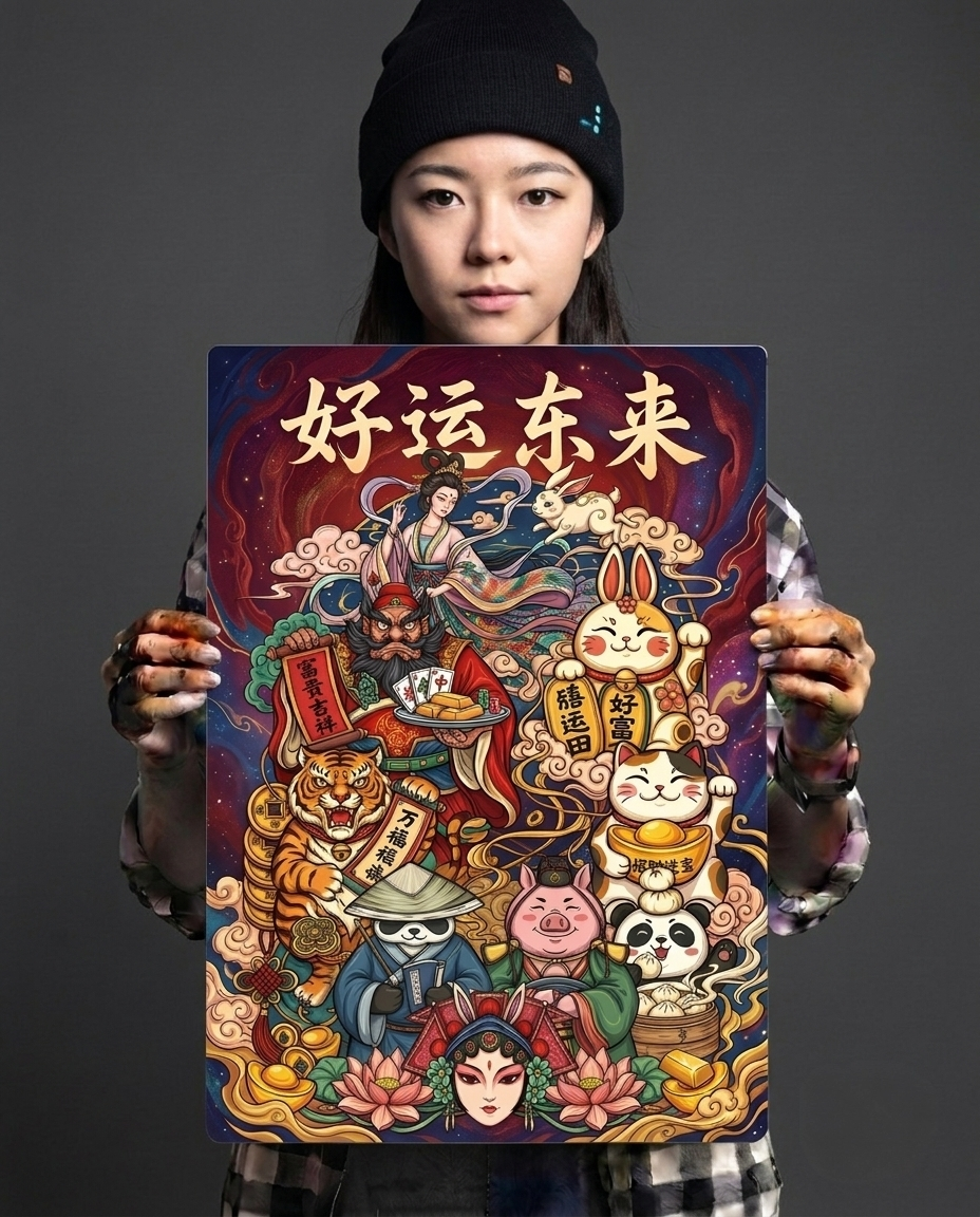 Auspicious Universe Metal Print Poster