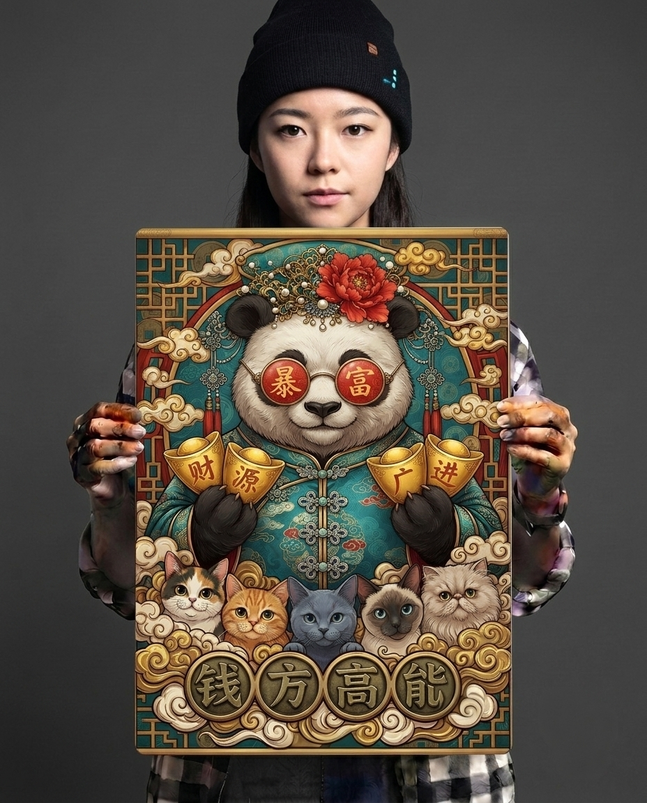 The Overnight Billionaire Panda Metal Print Poster
