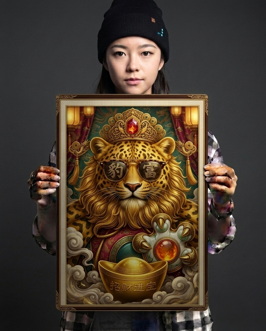 Imperial Leopard: King of Riches Metal Print Poster