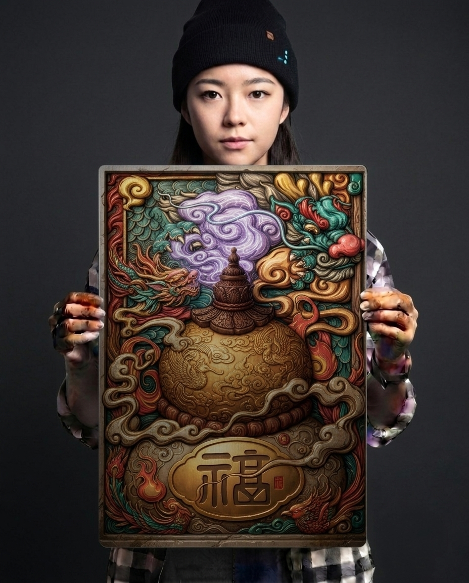 The Gourd of Celestial Fortune Metal Print Poster