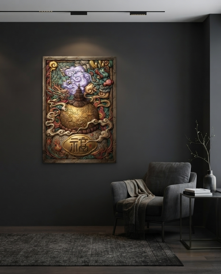 The Gourd of Celestial Fortune Metal Print Poster