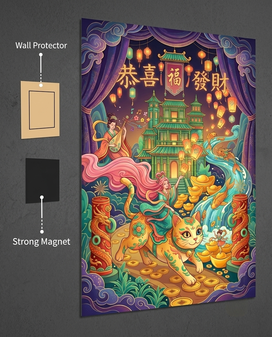 Jade Palace Wealth Metal Print Poster