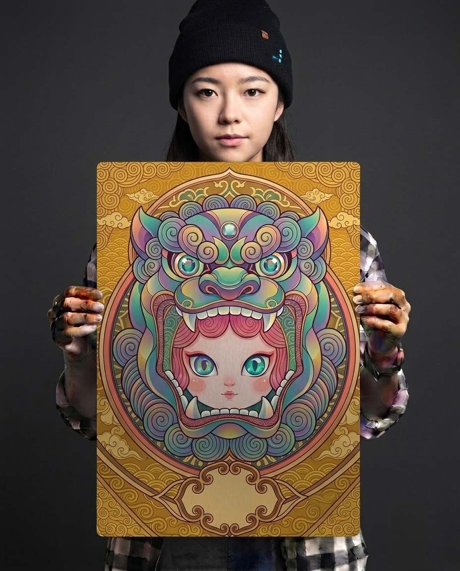 Guochao Guardian Metal Print Poster