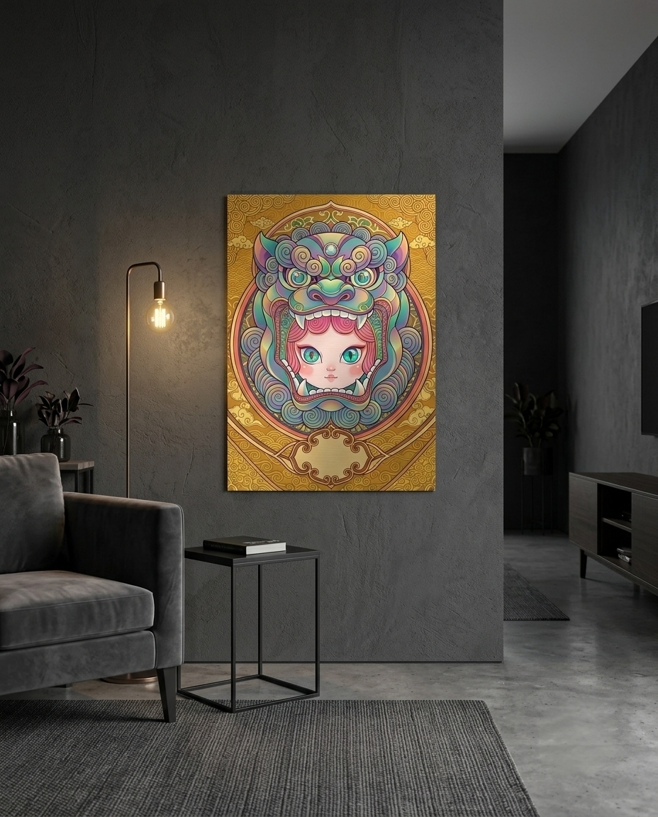 Guochao Guardian Metal Print Poster