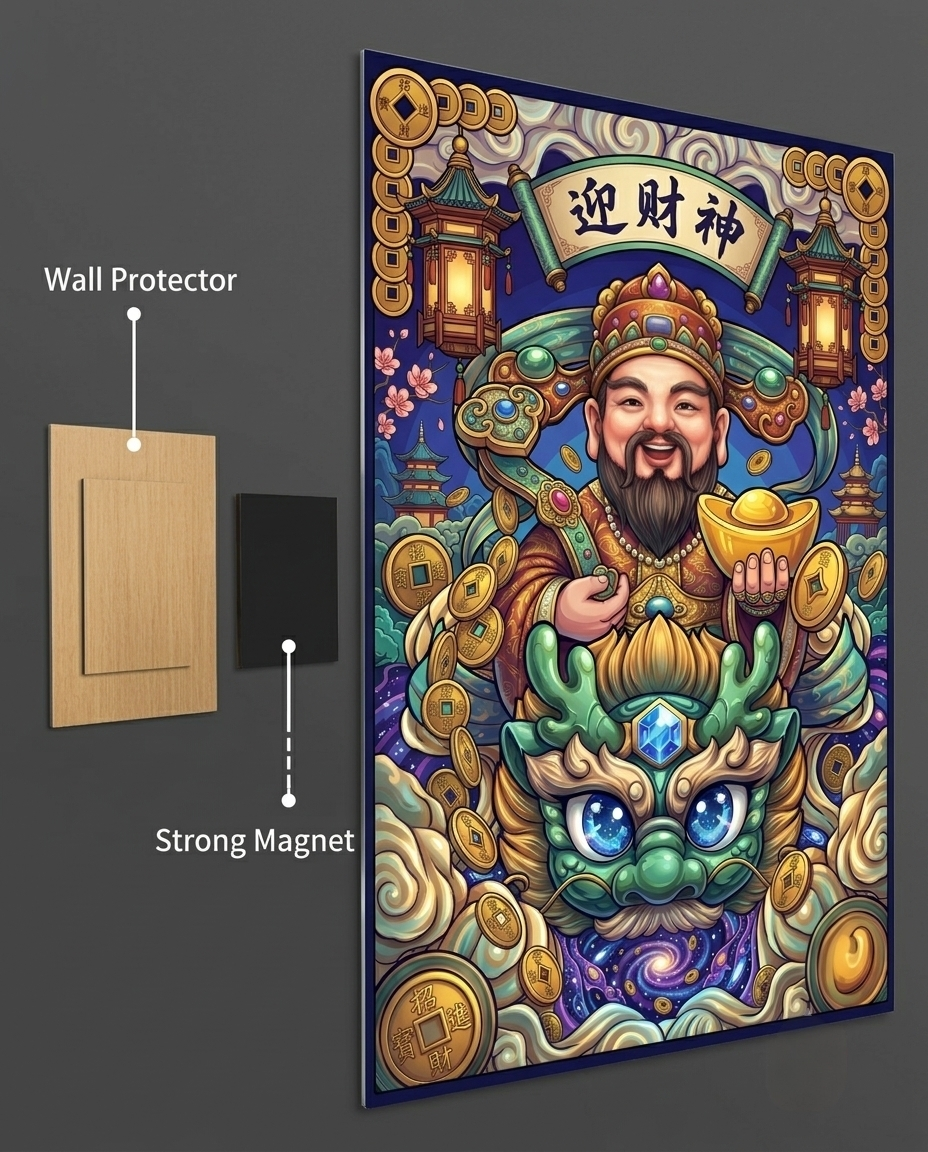 Welcoming the God of Wealth Metal Print Poster
