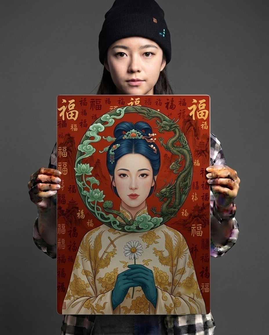 The Imperial Blessing of Fu Metal Print Poster