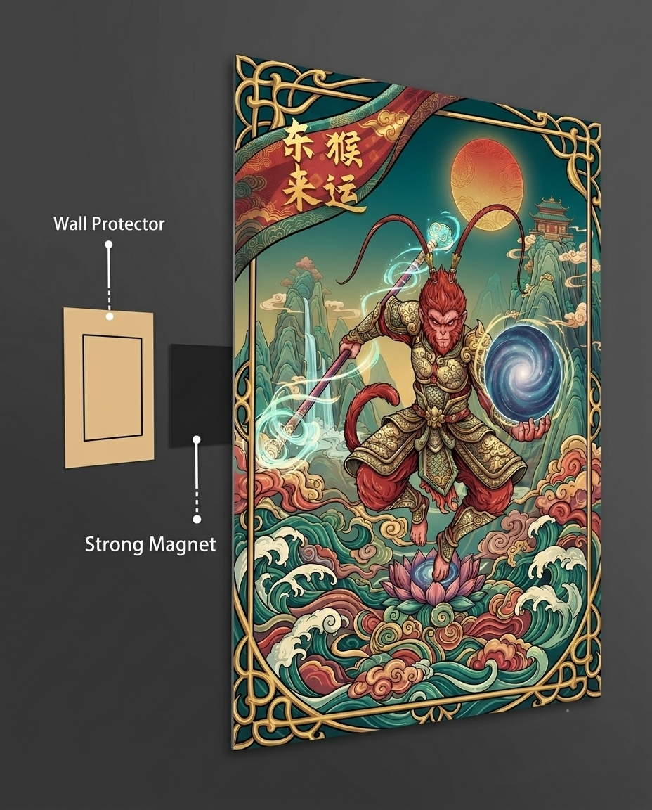 Sun Wukong: Galactic Sovereign Metal Print Poster