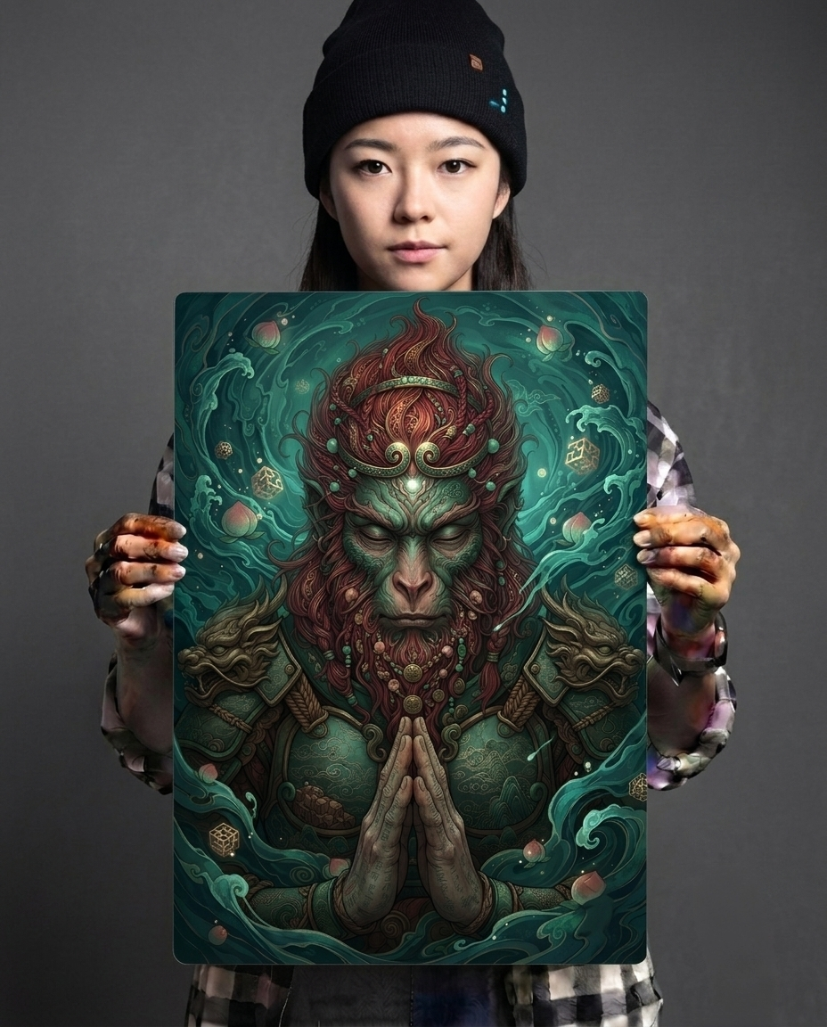 Celestial Monkey King Metal Print Poster