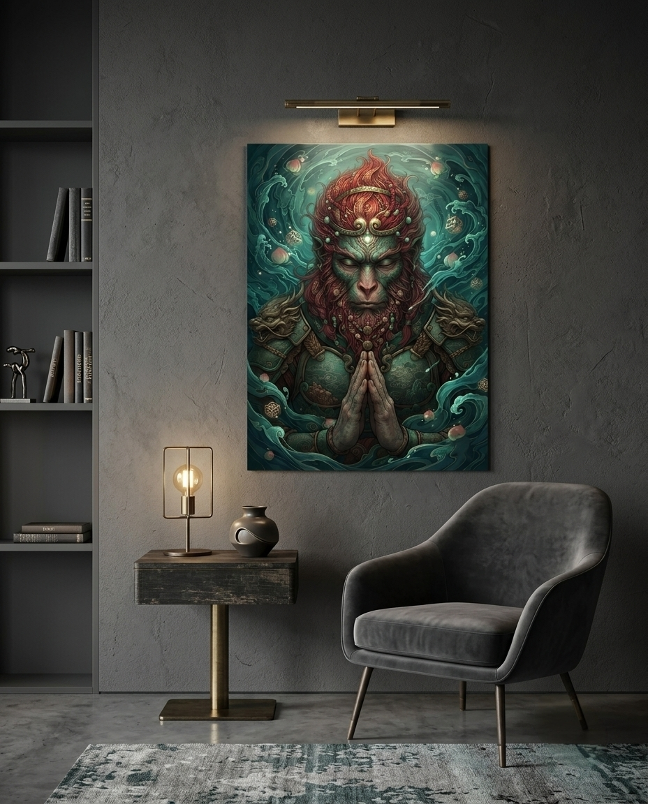 Celestial Monkey King Metal Print Poster