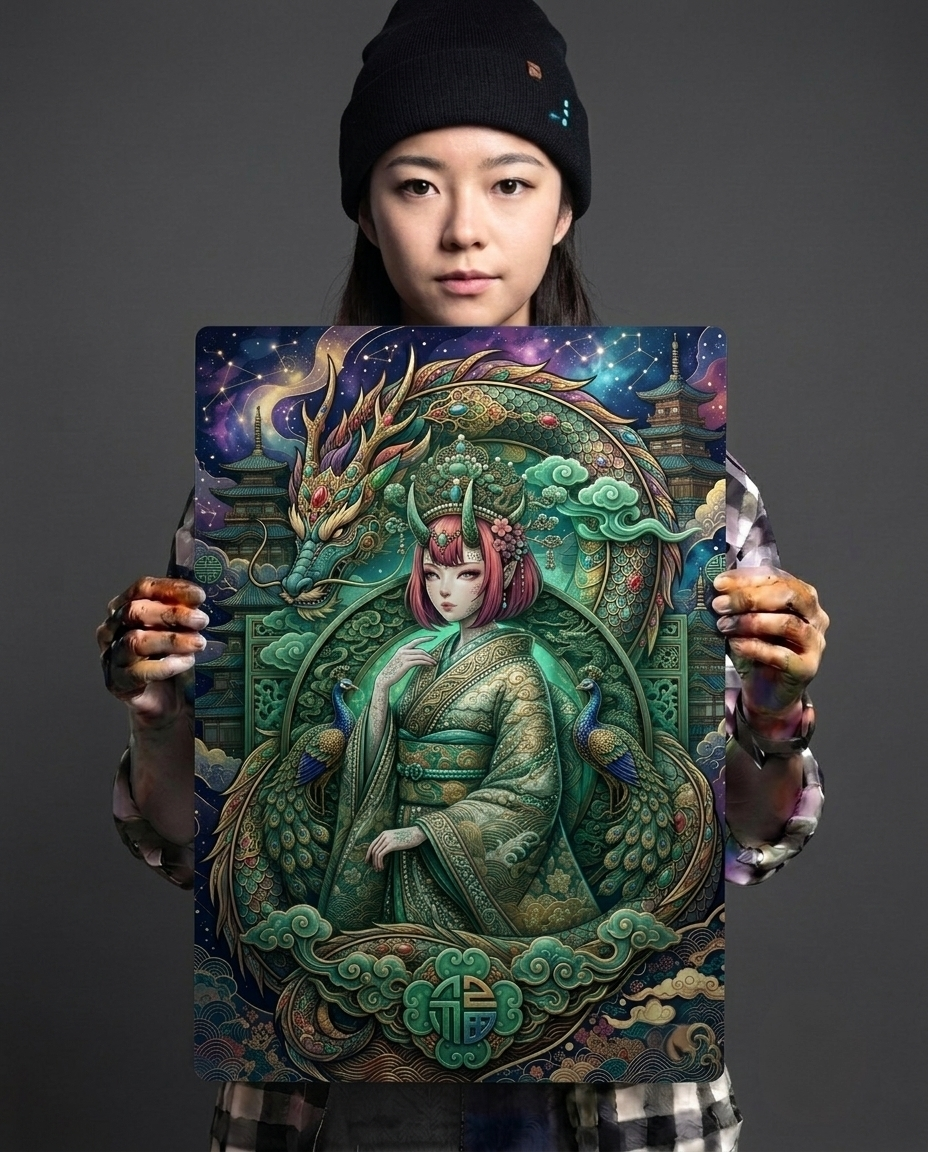 Imperial Jade: Sovereign of Blessings Metal Print Poster