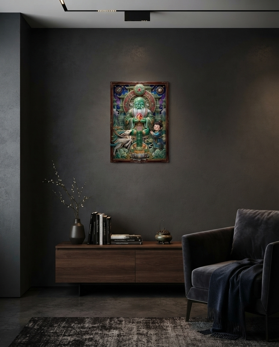 The Longevity Blessing of Shoulao Metal Print Poster