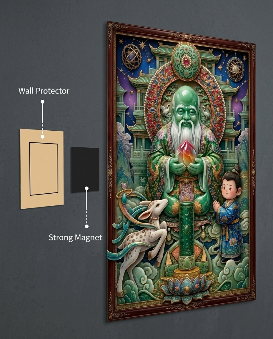 The Longevity Blessing of Shoulao Metal Print Poster