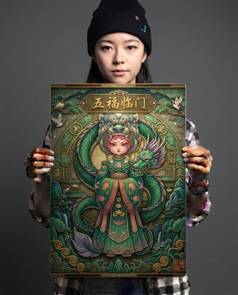 Dynasty Blessings Chibi Sovereign Metal Print Poster