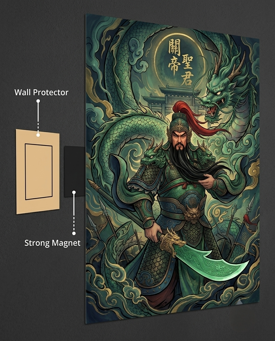 Guan Sheng Di Jun: The Dragon General Metal Print Poster