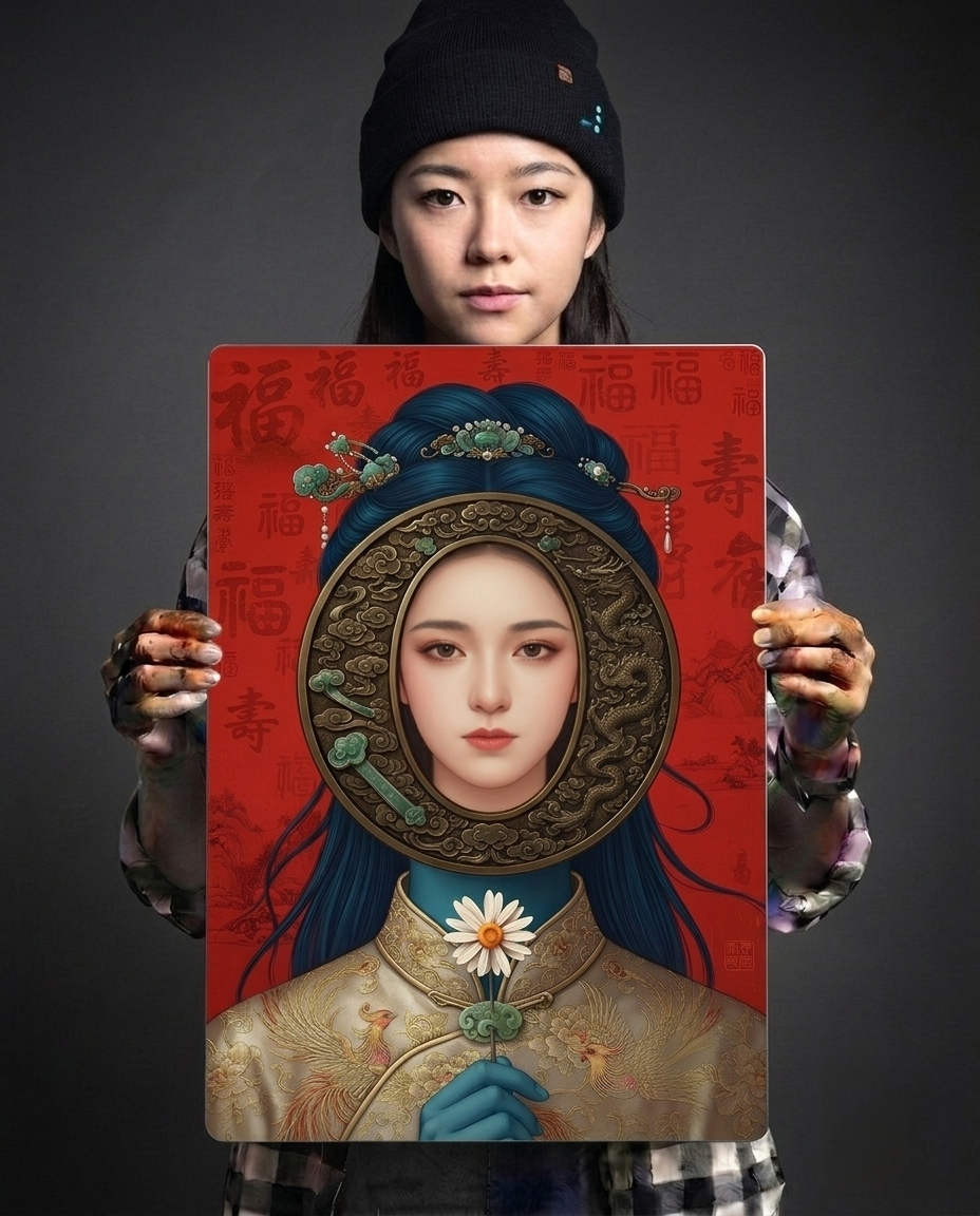 Imperial Blessings Portrait Metal Print Poster
