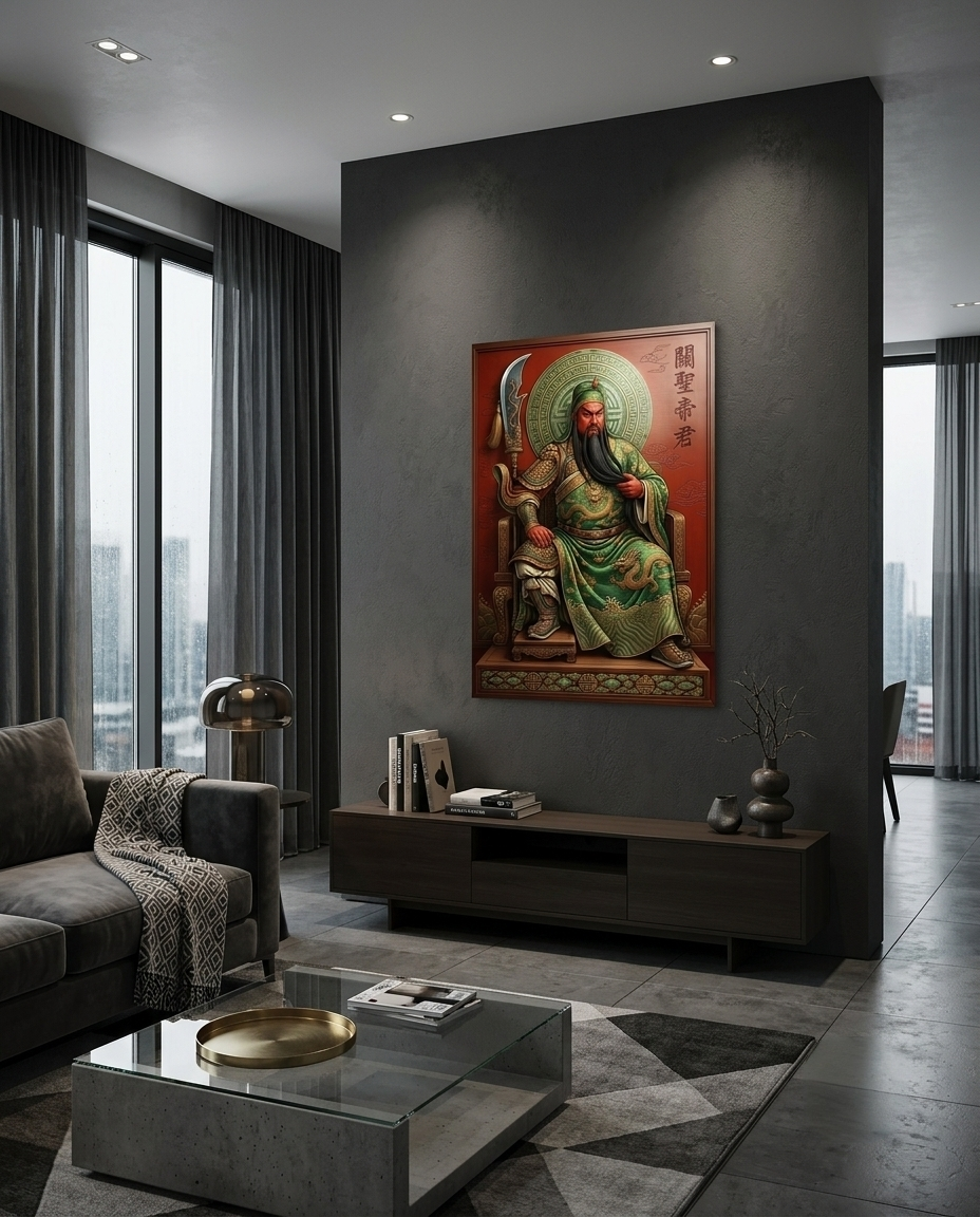 Lord Guan & The Dragon Crescent Blade Metal Print Poster