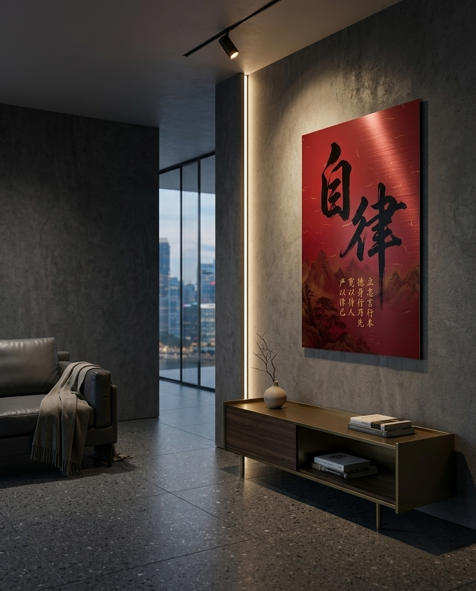 The Art of Self-Discipline (自律) Metal Print Poster