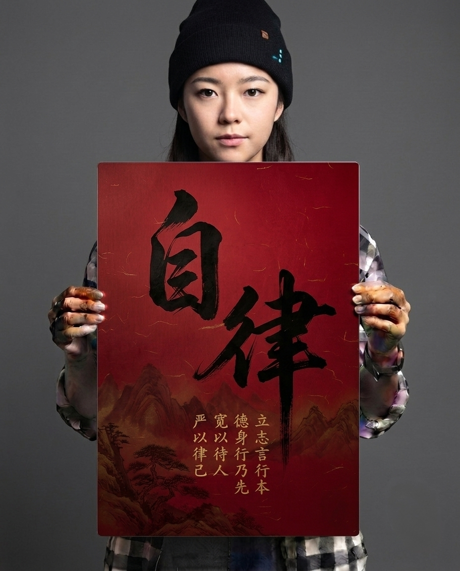 The Art of Self-Discipline (自律) Metal Print Poster
