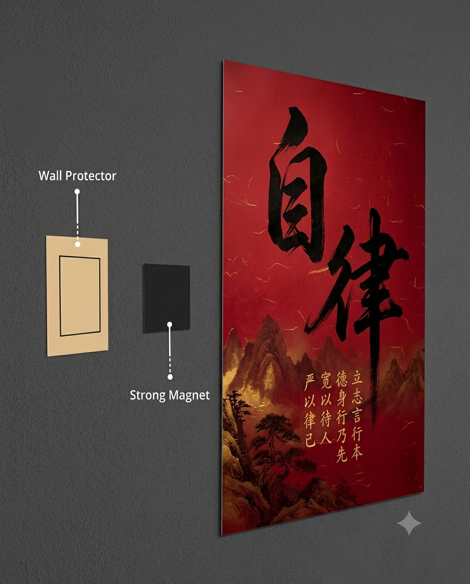 The Art of Self-Discipline (自律) Metal Print Poster