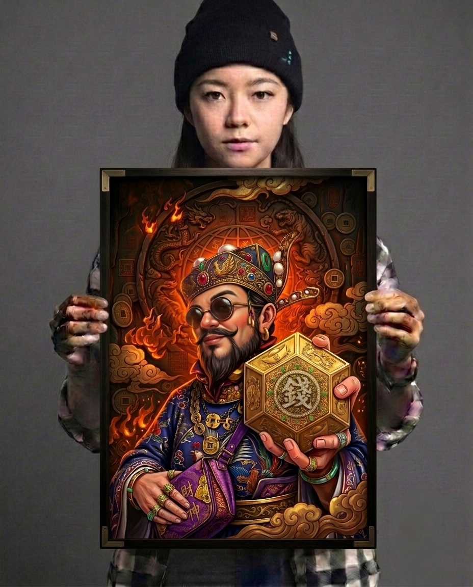 The Hypebeast God of Wealth Metal Print Poster