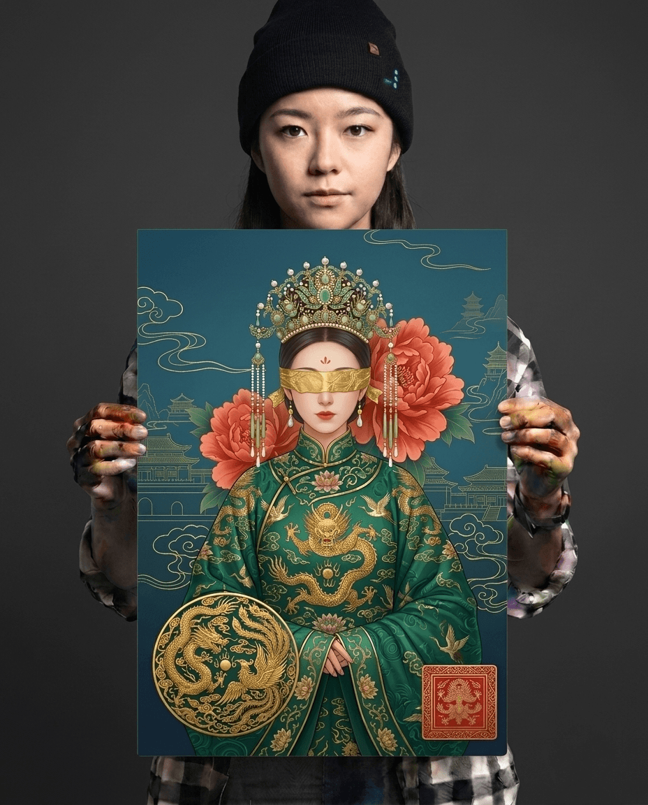 The Veiled Empress Metal Print Poster