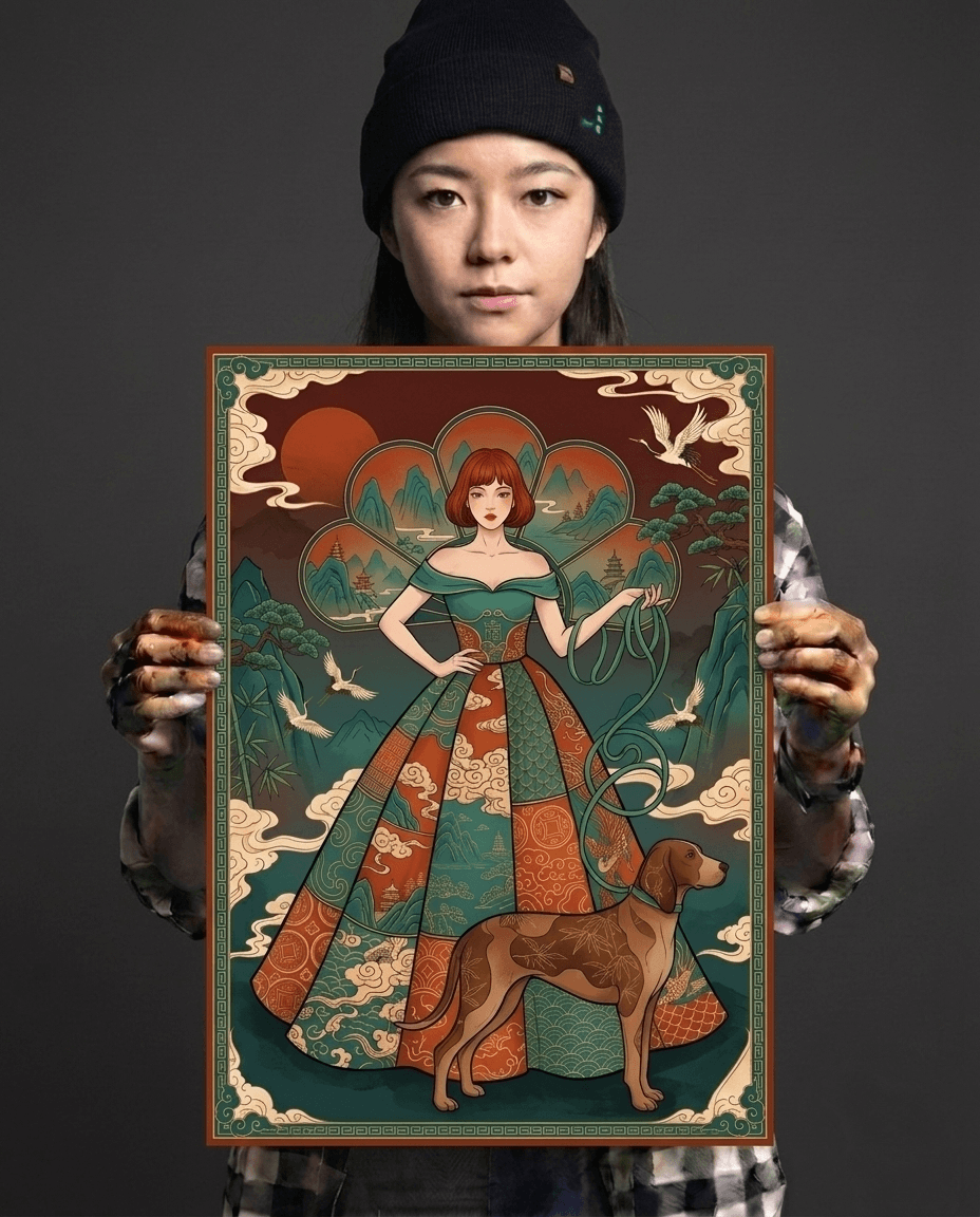 The Silk Gown Metal Print Poster