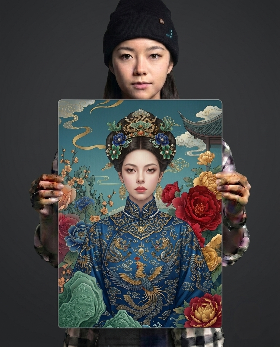 The Sapphire Empress Metal Print Poster