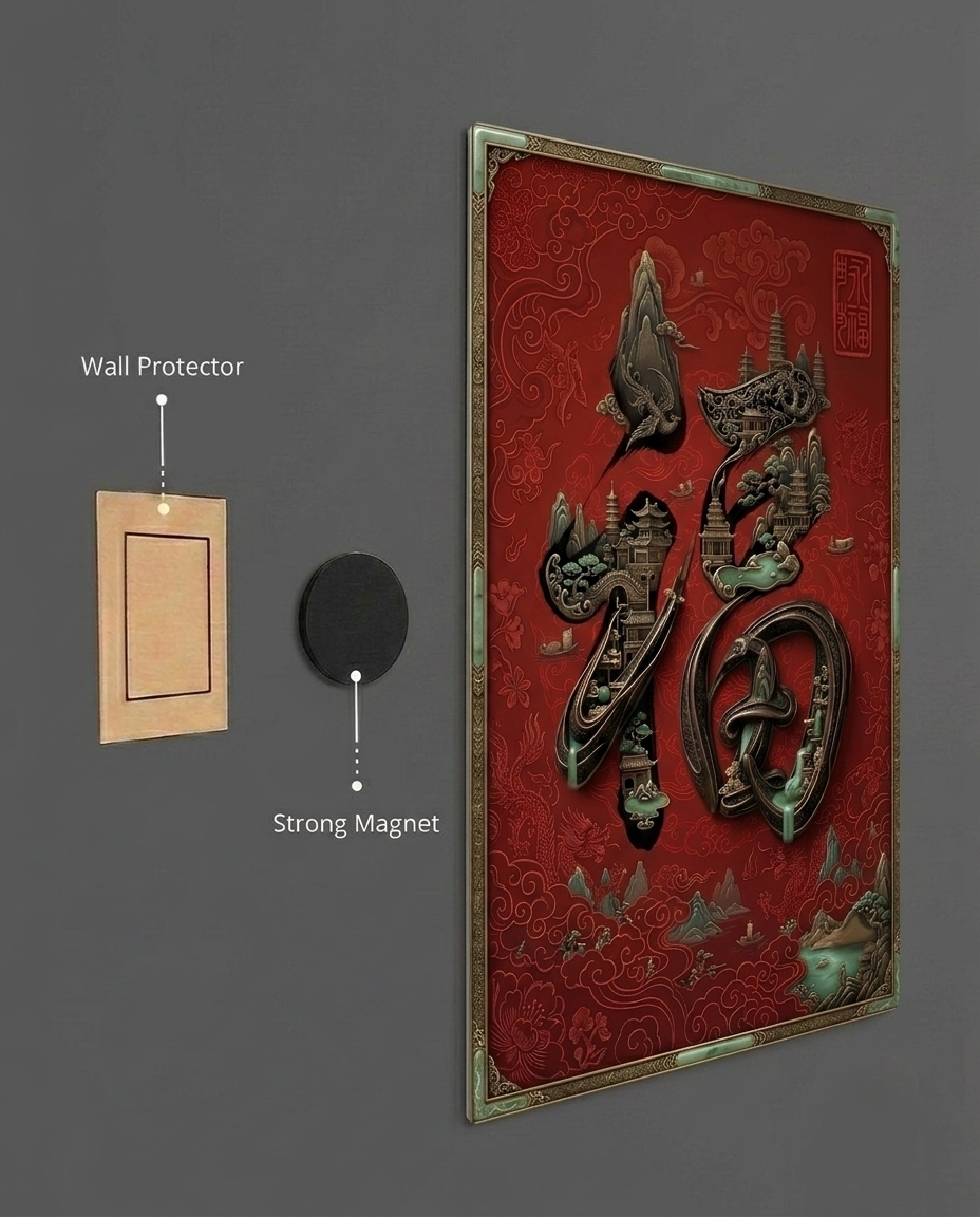 The Landscape of Fortune (福) Metal Print Poster