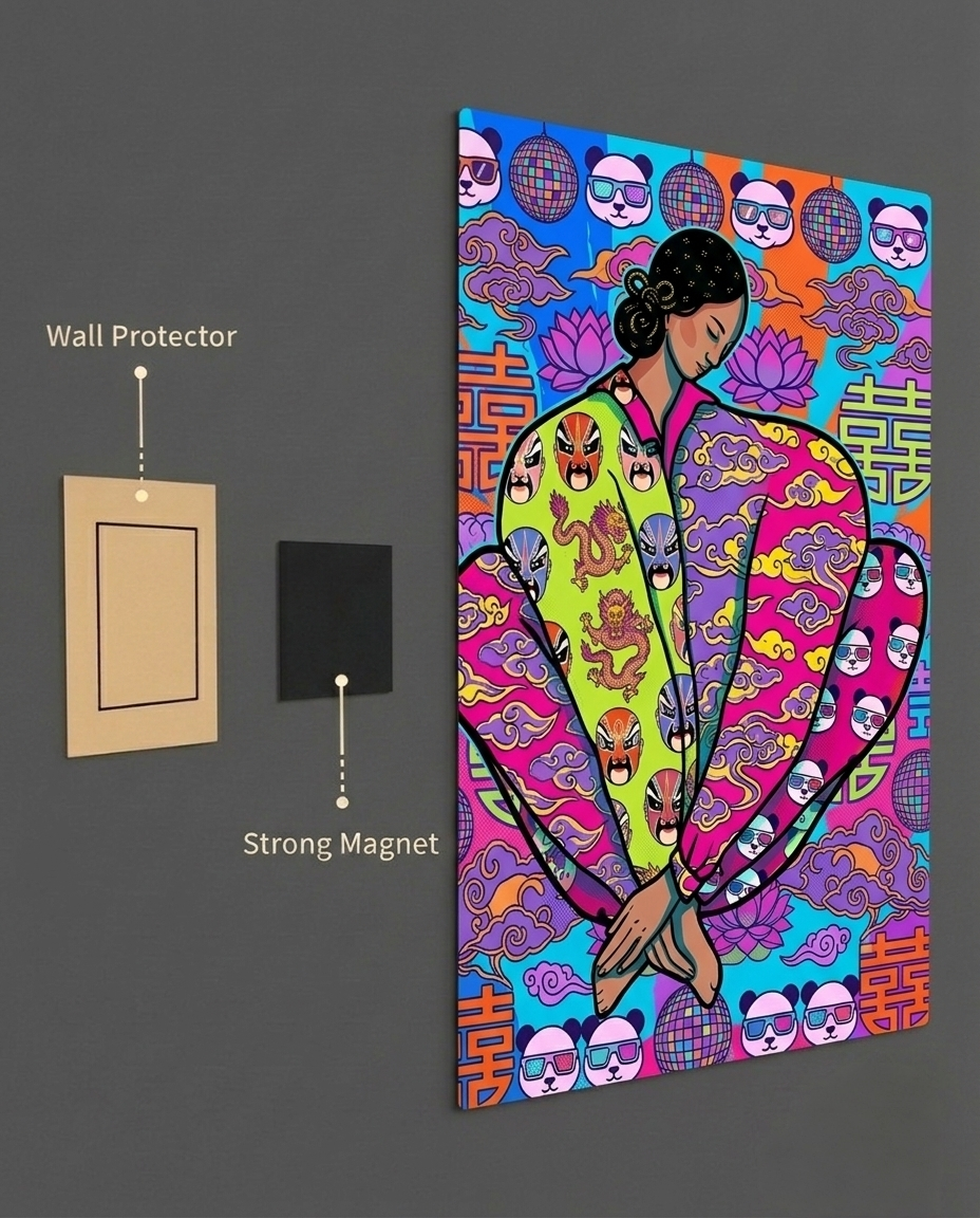 The Opera and the Panda Metal Print Poster