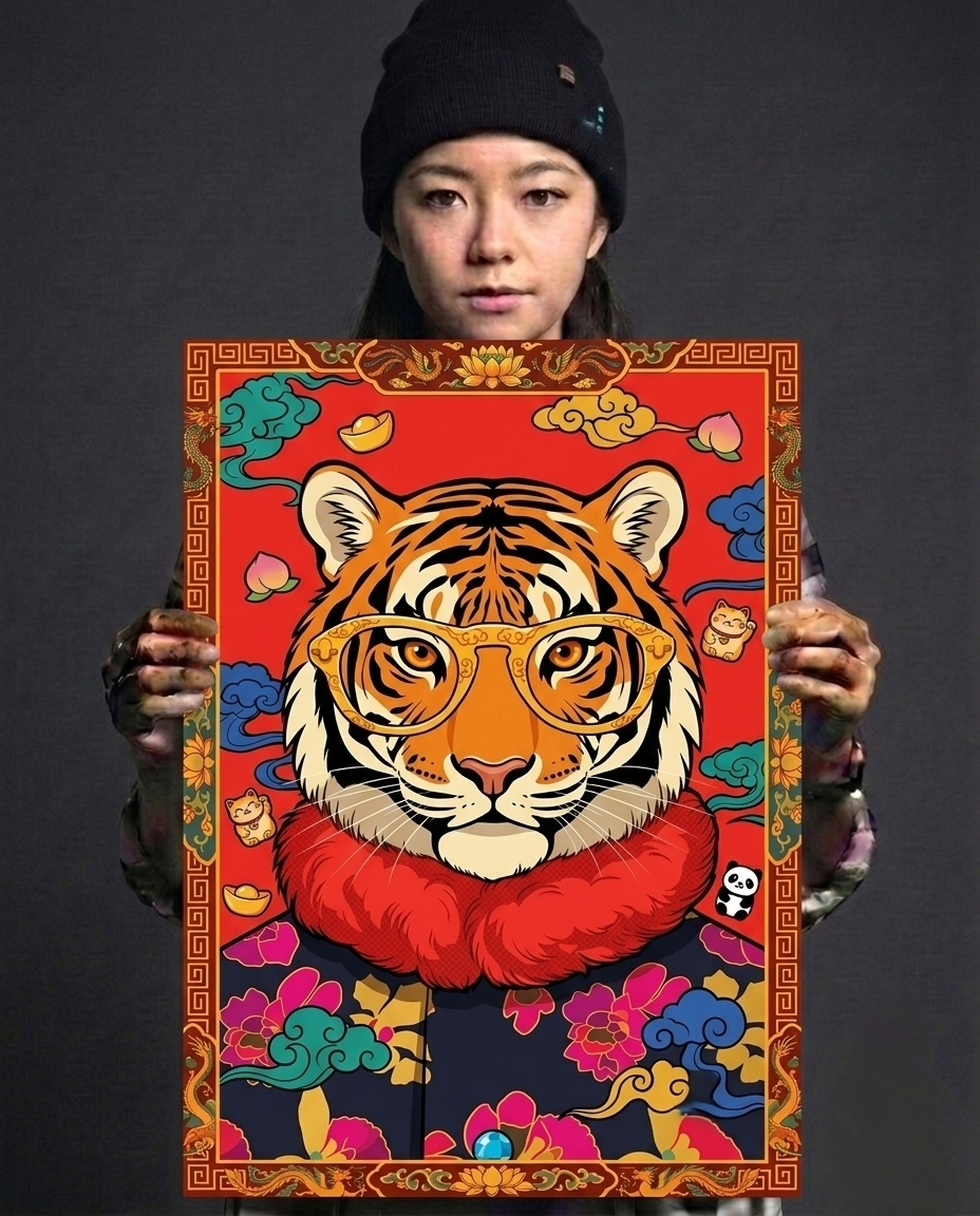 The Spectacled Tiger Metal Print Poster